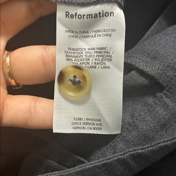 Reformation Mason Pants Grey Pants - Picture 5 of 5